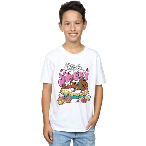 textil Niño Camisetas manga corta Scooby Doo Life Is Sweet Blanco