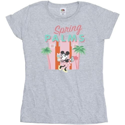 textil Mujer Camisetas manga larga Disney Minnie Mouse Spring Palms Gris