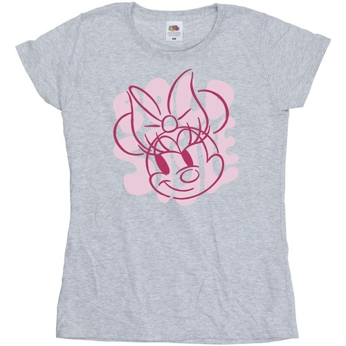 textil Mujer Camisetas manga larga Disney Minnie Mouse Bold Style Gris