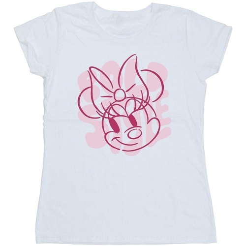 textil Mujer Camisetas manga larga Disney Minnie Mouse Bold Style Blanco