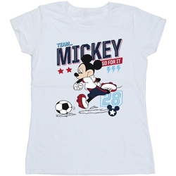 textil Mujer Camisetas manga larga Disney Mickey Mouse Team Mickey Football Blanco