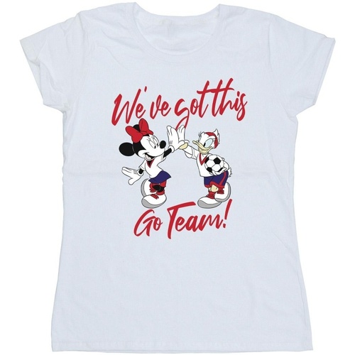 textil Mujer Camisetas manga larga Disney Minnie Daisy We've Got This Blanco