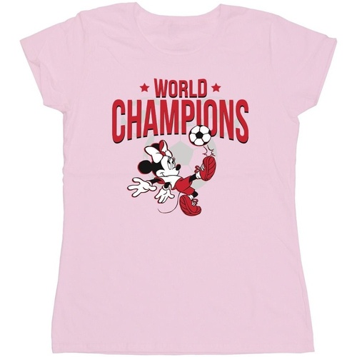 textil Mujer Camisetas manga larga Disney Minnie Mouse World Champions Rojo