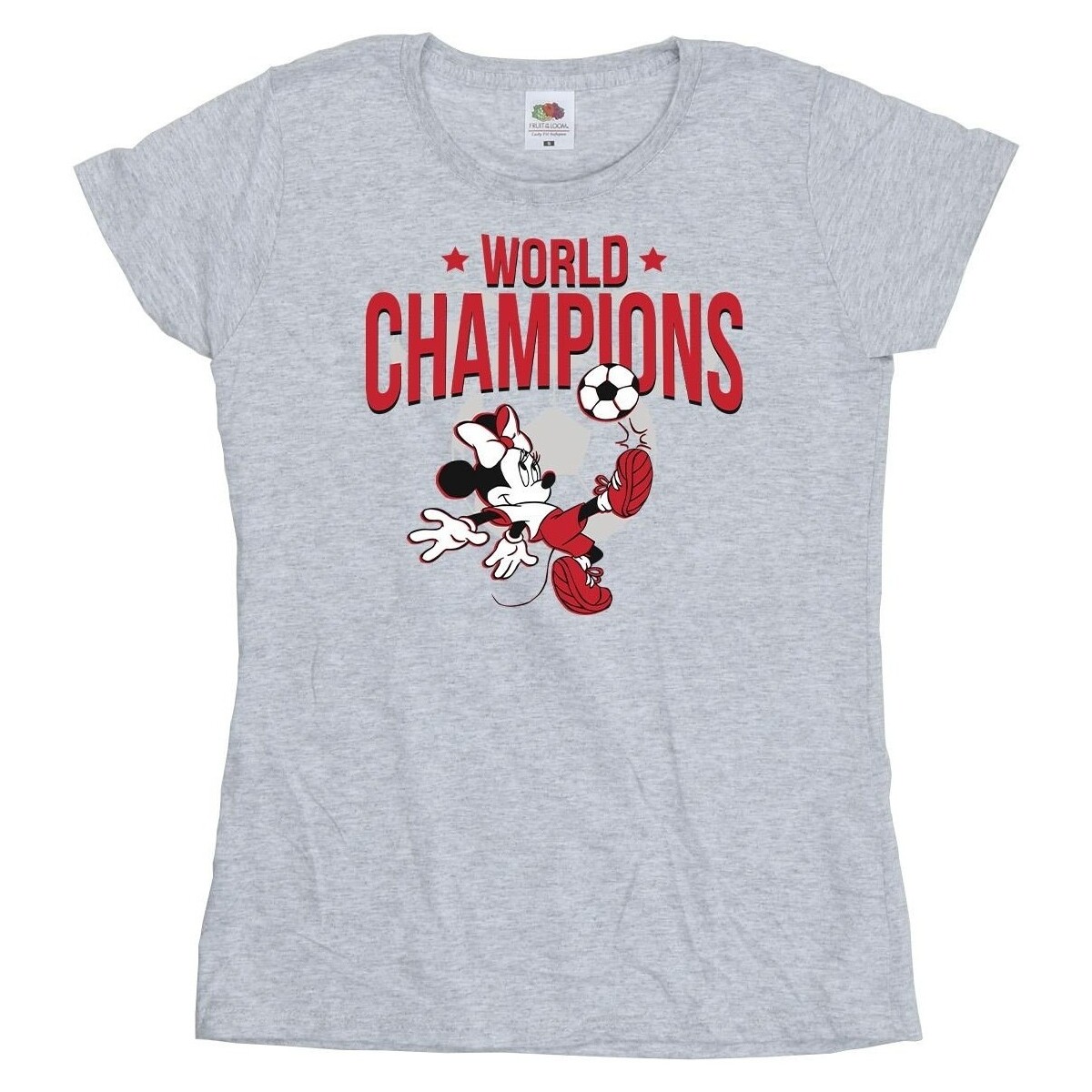 textil Mujer Camisetas manga larga Disney Minnie Mouse World Champions Gris