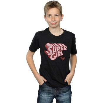textil Niño Camisetas manga corta Dc Comics Supergirl Retro Logo Negro