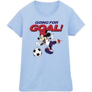 textil Mujer Camisetas manga larga Disney Minnie Mouse Going For Goal Azul