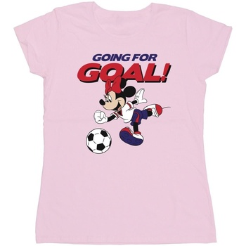 textil Mujer Camisetas manga larga Disney Minnie Mouse Going For Goal Rojo