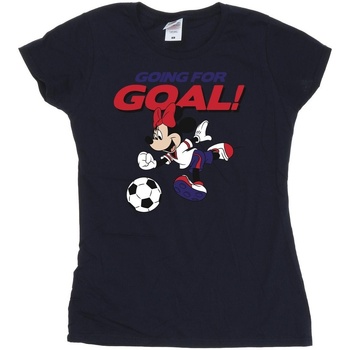 textil Mujer Camisetas manga larga Disney Minnie Mouse Going For Goal Azul