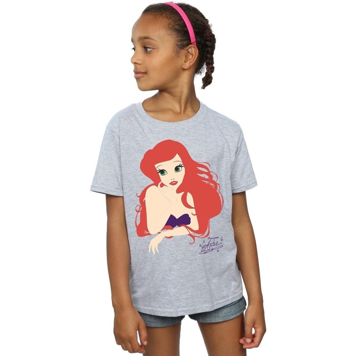 textil Niña Camisetas manga larga Disney Ariel Silhouette Gris