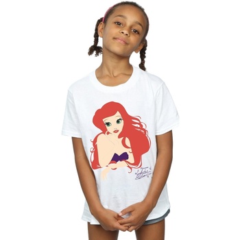 textil Niña Camisetas manga larga Disney Ariel Silhouette Blanco