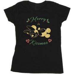 textil Mujer Camisetas manga larga Disney Mickey Mouse Merry Kissmas Negro