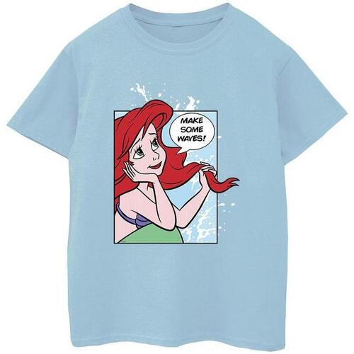textil Niña Camisetas manga larga Disney Ariel Pop Art Azul