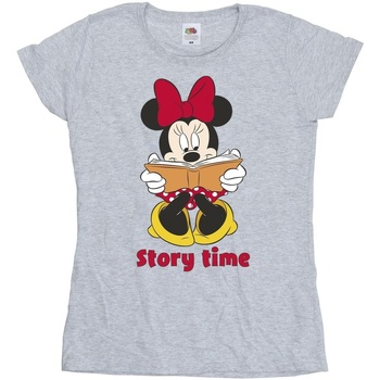 textil Mujer Camisetas manga larga Disney Minnie Mouse Story Time Gris