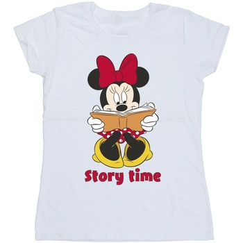 textil Mujer Camisetas manga larga Disney Minnie Mouse Story Time Blanco