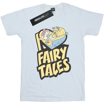 textil Niña Camisetas manga larga Disney Beauty And The Beast I Love Fairy Tales Blanco