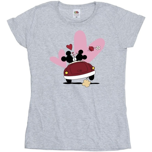 textil Mujer Camisetas manga larga Disney Mickey Mouse Car Print Gris