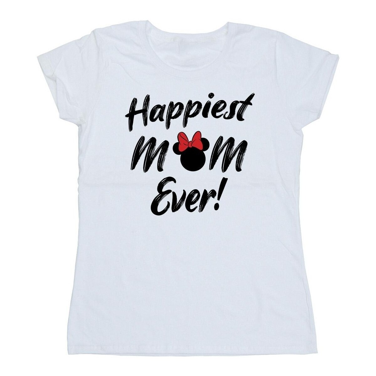textil Mujer Camisetas manga larga Disney Minnie Mouse Happiest Mom Ever Blanco