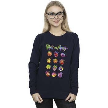textil Mujer Sudaderas Rick And Morty Tie Dye Faces Azul