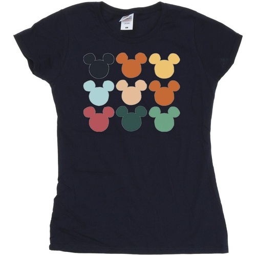 textil Mujer Camisetas manga larga Disney Mickey Mouse Heads Square Azul