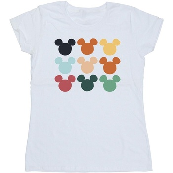 textil Mujer Camisetas manga larga Disney Mickey Mouse Heads Square Blanco