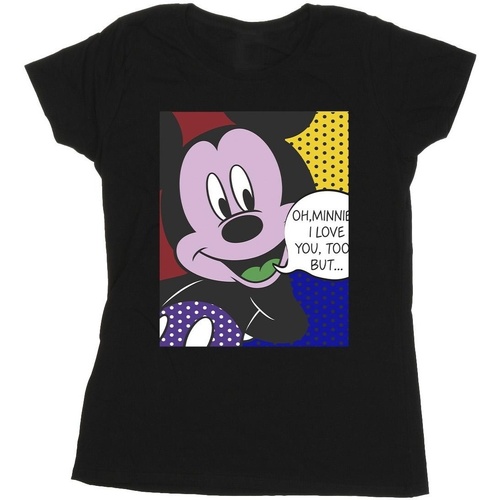 textil Mujer Camisetas manga larga Disney Mickey Mouse Oh Minnie Pop Art Negro