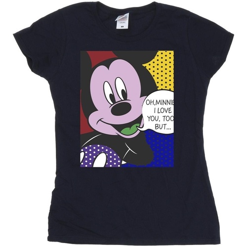 textil Mujer Camisetas manga larga Disney Mickey Mouse Oh Minnie Pop Art Azul