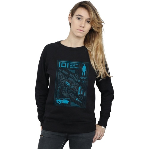 textil Mujer Sudaderas Ready Player One IOI Laser Rifle Blueprint Negro
