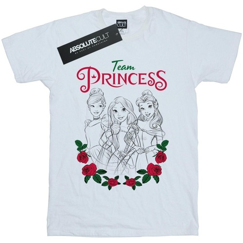 textil Niña Camisetas manga larga Disney Flower Team Blanco