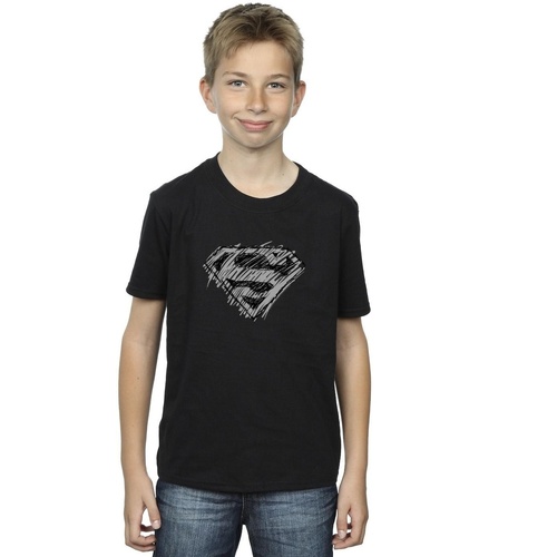 textil Niño Camisetas manga corta Dc Comics Superman Logo Sketch Negro