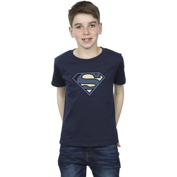 textil Niño Camisetas manga corta Dc Comics Superman Indigo Blue Logo Azul