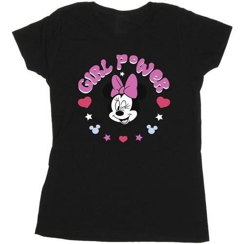 textil Mujer Camisetas manga larga Disney Minnie Mouse Girl Power Negro