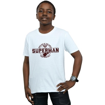 textil Niño Camisetas manga corta Dc Comics Superman Dad Out Of This World Blanco