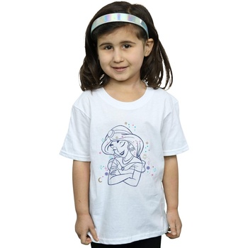 textil Niña Camisetas manga larga Disney Aladdin Princess Jasmine Constellation Blanco
