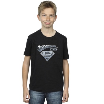 textil Niño Camisetas manga corta Dc Comics Superman The Man Of Steel Negro