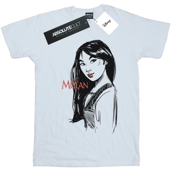 textil Niña Camisetas manga larga Disney Mulan Sketch Blanco