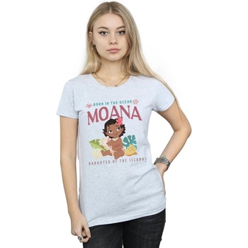 textil Mujer Camisetas manga larga Disney Moana Born In The Ocean Gris