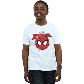 textil Niño Camisetas manga corta Marvel Spider-Man Logo Head Blanco
