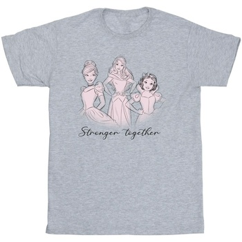 textil Niña Camisetas manga larga Disney Princesses Stronger Together Gris