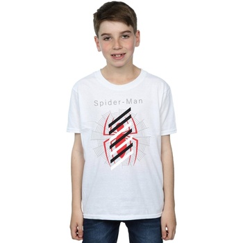 textil Niño Tops y Camisetas Marvel Spider-Man Logo Stripes Blanco