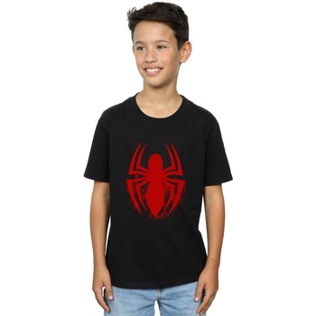 textil Niño Tops y Camisetas Marvel Spider-Man Logo Emblem Negro