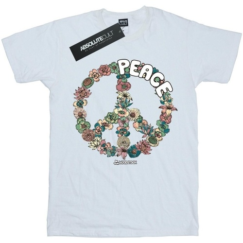 textil Niña Camisetas manga larga Woodstock Floral Peace Blanco