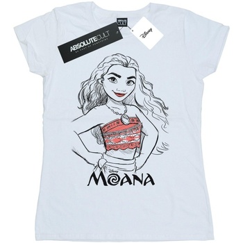 textil Mujer Camisetas manga larga Disney Moana Sketch Blanco