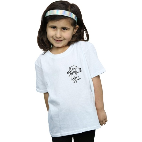 textil Niña Camisetas manga larga Janis Joplin Outline Sketched Blanco