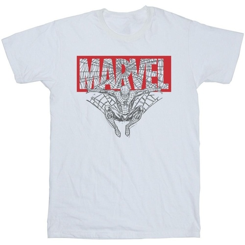 textil Niño Camisetas manga corta Marvel Spider Man Logo Red Blanco