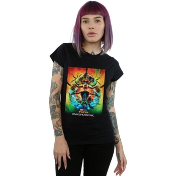 textil Mujer Camisetas manga larga Marvel Studios Thor Ragnarok Poster Negro