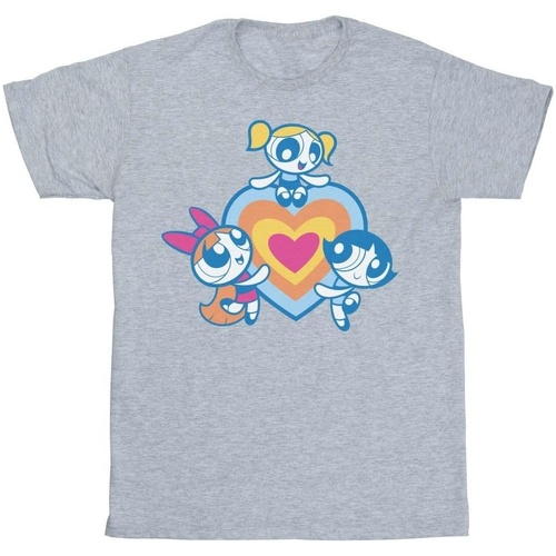 textil Niña Camisetas manga larga The Powerpuff Girls Heart Group Gris