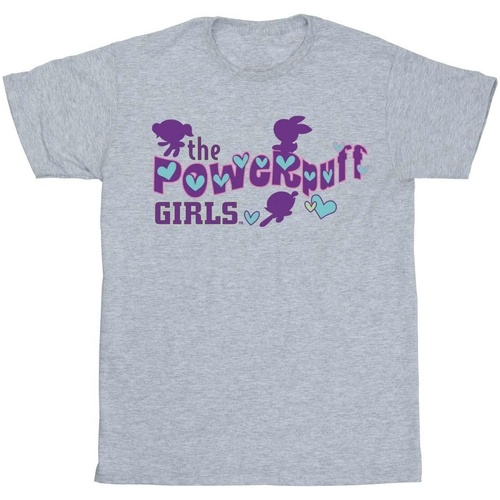textil Niña Camisetas manga larga The Powerpuff Girls Purple Logo Gris