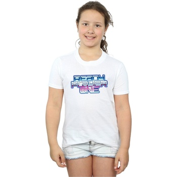 textil Niña Camisetas manga larga Ready Player One Gradient Logo Blanco