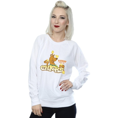 textil Mujer Sudaderas Scooby Doo Hangin With My Chicks Blanco