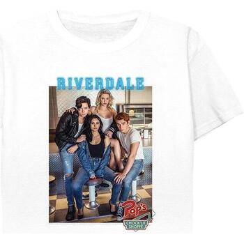 textil Niña Camisetas manga larga Riverdale Pops Group Photo Blanco